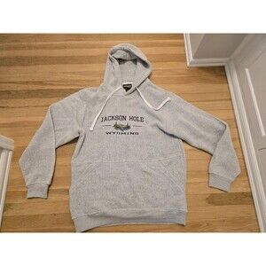 Renegade Club Sweater Mens Large Gray Jackson Hole Wyoming Pullover
